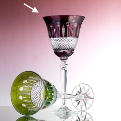 Rode kristallen wijnglazen Maison Tatiana Fabergé