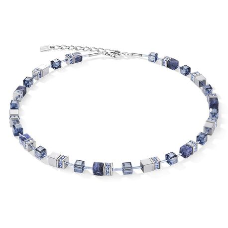 Coeur de Lion collier sodaliet hematiet blauw 4017-10-0700