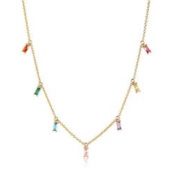 Sif Jakobs vergulde Princess baguette collier multicolor