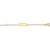 Gouden armbandje met naamplaat voor kinderen