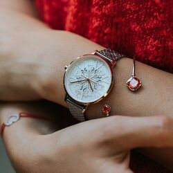 Julie Julsen bicolor horloge Heart Crystal Rosé
