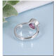 ZINZI ZIR050r zilveren ring roze zirconia