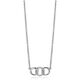 Zinzi zilveren ketting met 3 open rondjes ZIC2045