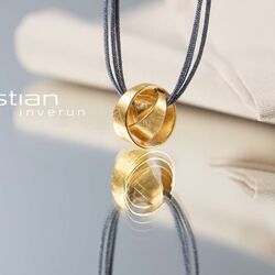 Bastian Inverun verguld zilveren hanger knot 38320 Zilver.nl