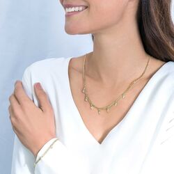 Zinzi verguld gourmet collier wit zirkonia ZIC2104Y