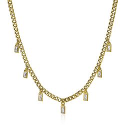Zinzi verguld gourmet collier wit zirkonia ZIC2104Y