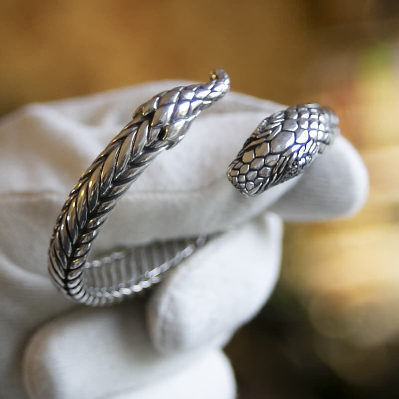 massief zilveren slangenarmband - Fierce - Zilver.nl