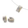 BOCCIA Titanium hanger en oorbellen bicolor diamantjes