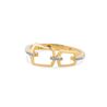 Geelgouden ring paperclip met zirkonia
