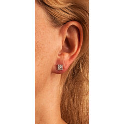 Witgouden oorbellen met diamant prinses slijpsel