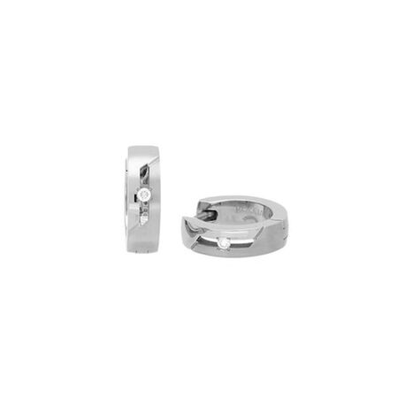 Boccia Titanium oorringen met diamantje 05045-03