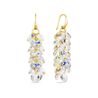 Spark vergulde Frou Frou oorbellen aurora borealis kwdg6428cab