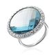 Zinzi zilveren ring blauw wit zirkonia Zir628b