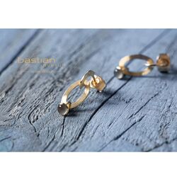 Bastian Inverun 18 karaats gouden oorbellen maansteen