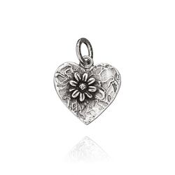 Giovanni Raspini Flower Heart zilver bedeltje 8744