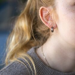 Boccia Titanium oorringen met diamantje 05045-03