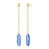 Julie Sandlau vergulde Haper oorstekers blauw