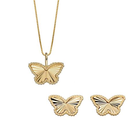 Sieradenset vlinders van Elements Gold