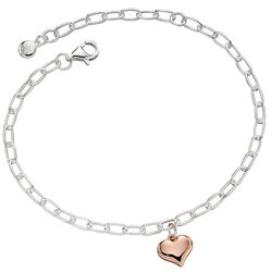 Little Star zilveren Thea armband rosé hartje