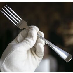 Zilveren dinervork Haags Lofje