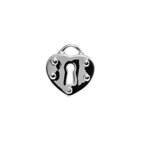 Christina zilveren bedel Padlock Heart 630-S59