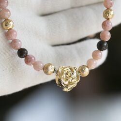 Christina 45 cm Connection collier black lava bronzite sun