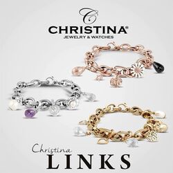 Roséverguld stalen armband voor bedels Christina