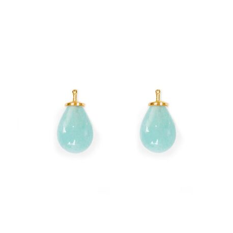 Heide Heinzendorff aanhangers baby blauw E75 kleur 35 verguld