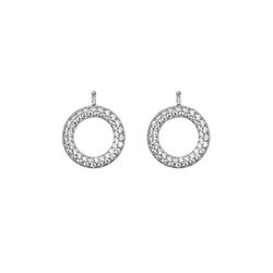 Heide Heinzendorff cirkel aanhangers kristal E77 01 zilver