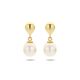 Geelgouden oorstekers met witte parel