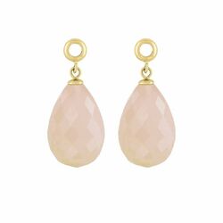 MY iMenso Creoli aanhangers licht bruin 12-1304 zilver