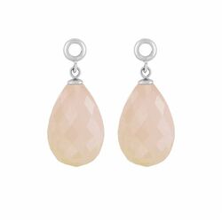 MY iMenso Creoli aanhangers licht bruin 12-1304 zilver