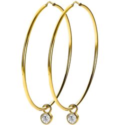 Zinzi verguld zilver oorringen 65 mm ZIO438G