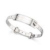 D for Diamond bangle naamplaat armband B4875 naam en datum