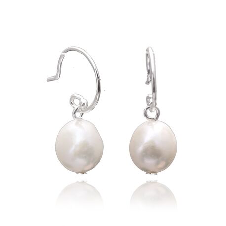 Home Collectie zilver oorbelletjes witte parel