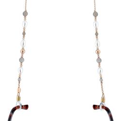 Lelune brillenkoord LGCG04 maansteen en pareltjes