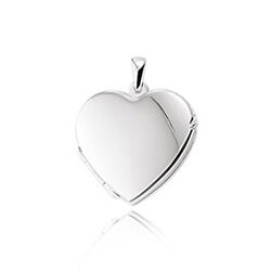 Zilveren medaillon hart voor 2 foto's