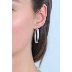 Zinzi zilveren creolen ovaal ZIO2164