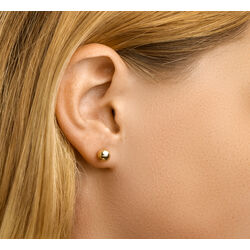 Gouden oorknoppen bol 6 mm
