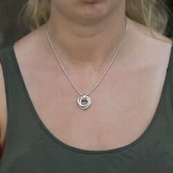 Zinzi zilveren hanger ronde vormen zih1284