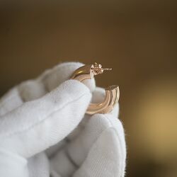 Heide Heinzendorff grote rosé zilver steekcreolen 3 cm 