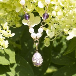 Setje verguld paars van Maison Tatiana Fabergé