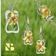 Nicole Barr zilveren oorbellen gele narcis NN0439a