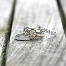 Set van 3 ringen met zirconia