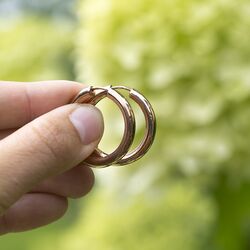 Creolen rosé verguld 26mm