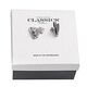 GL zilveren oorstekers zwart emaille kristallen Art Deco stijl