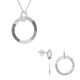 Mat zilveren hanger met oorbellen cirkels van Bastian Inverun