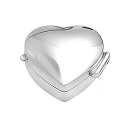 Zilveren doosje hart klein 2,6 x 2,6 cm