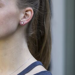 Boccia Titanium vierkante oorstekers 0518-01