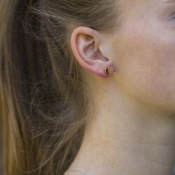 Boccia Titanium vierkante oorstekers verguld 05039-02